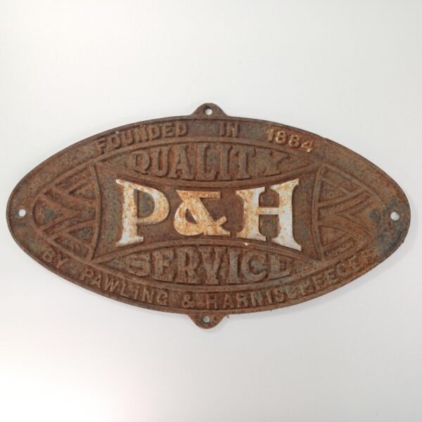 Πινακίδα από χυτοσίδηρο Pawling & Harnischfeger (P&H)