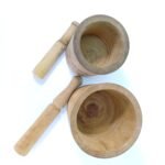 Ξύλινα παραδοσιακά γουδιά (2 τεμάχια) - Image 2