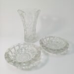 Γυάλινο βάζο με δυο τασάκια