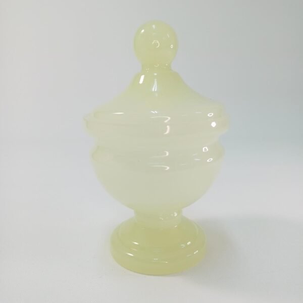 Γυάλινη φοντανιέρα οπαλίνας με καπάκι