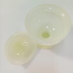 Γυάλινη φοντανιέρα οπαλίνας με καπάκι - Image 3