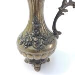 Μπρούτζινος δίσκος με περίτεχνη κανάτα, vintage - Image 3