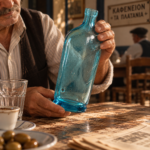Γυάλινη μπλε φιάλη siphon - Image 7