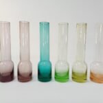 6 γυάλινα πολύχρωμα μπουκαλάκια