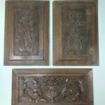 Ξύλινοι σκαλιστοί ταμπλάδες (3 τεμάχια)