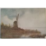 Vintage Καρτ Ποστάλ "Mill on Barton Broad" (1921)