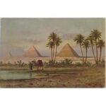 Vintage Καρτ Ποστάλ "The Pyramids of Gizeh" (μέσα 20ού αιώνα)