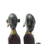 6 αφρικανικές φιγούρες - Hand-Carved Red Wood - Image 6