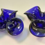 Μπλε γυάλινα σταχτοδοχεία 2 τεμάχια