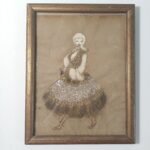 Κορνίζα με ζωγραφική ανάγλυφης σχεδίασης