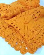 Πλεκτό χειροποίητο ριχτάρι και 2 στρογγυλές μαξιλαροθήκες - Image 3