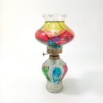 Φωτιστικό κηροζίνης από φυσητό γυαλί 'Tiffany style' (2 τεμάχια)