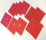 Σετ διακοσμητικών κόκκινων τραβερσών-καρέ (12 τεμάχια) - Image 2