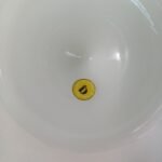 Λευκό μπολ "Milk glass" και 4 αλαβάστρινα αυγά (Italy) - Image 4