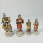 4 πιόνια σκακιού συλλεκτικά by NIGRI (σκαλισμένα στο χέρι) - Image 2