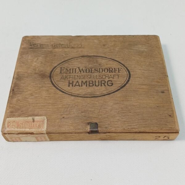 Ξύλινο κουτί πούρων "Emil Wolsdorff Aktiengesellschaft Hamburg" Γερμανία (1940s)