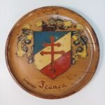 Ξύλινο πιάτο με θυρεό Γαλλίας "FRANCE"