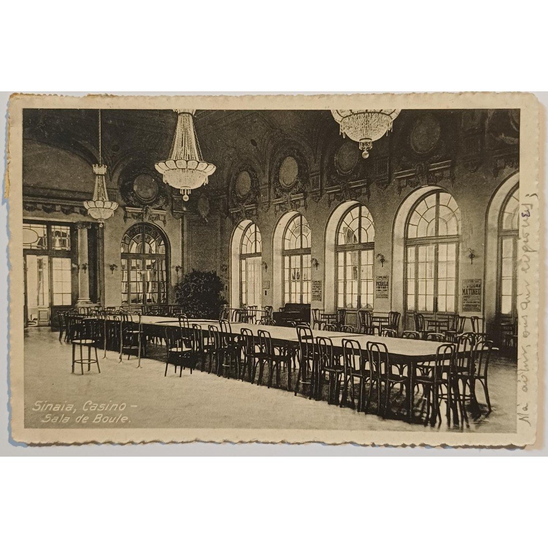 20250911_183312-1500x1000-DB2-21-A Vintage Καρτ Ποστάλ "Sinaia, Casino- Sala de Boule" (1915) - Image 1