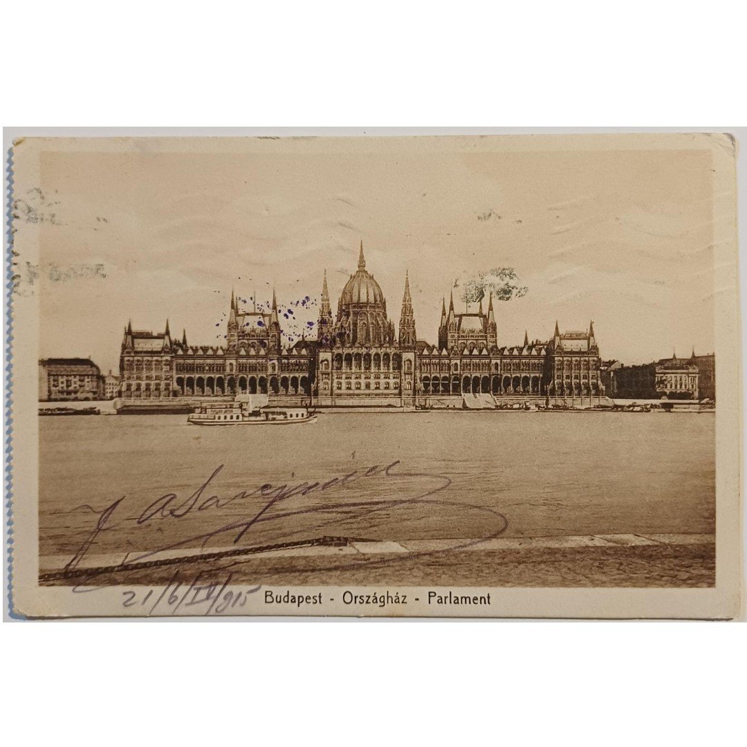 20250911_184931-1500x1000-DB2-33-A Vintage Καρτ Ποστάλ "Budapest - Országház - Parlament" (1915) - Image 1
