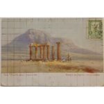 Vintage Καρτ Ποστάλ "Ναός Ολυμπίου Διός"