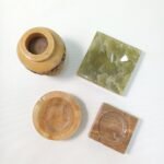 Διακοσμητικά αντικείμενα (3 σταχτοδοχεία από όνυχα και 1 κηροπήγιο) - Image 2