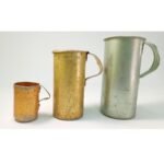 Μεταλλικές παραδοσιακές καράφες κρασιού - ούζου (3 τεμ.)