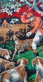 Υφαντή ταπισερί με θέμα "Κυνήγι" vintage - Image 3