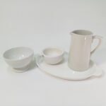 4 λευκά πορσελάνινα-κεραμικά αντικείμενα σερβίτσιου - Image 2