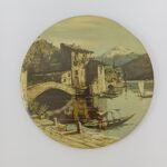 Διακοσμητικό μεταλλικό πιάτο τοίχου, vintage