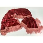 Μπορντό τραπεζομάντηλο με κρόσσια