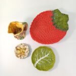 Vintage πολύχρωμα κεραμικά είδη σερβιρίσματος και σταχτοδοχείο "Φύση" - Image 2