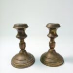 Μικρά μπρούτζινα κηροπήγια (σετ 2 τεμαχίων)