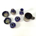 Vintage πορσελάνινα Ιαπωνικά αντικείμενα σε μπλε κοβαλτίου (7 τεμάχια) - Image 2