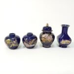 Vintage πορσελάνινα Ιαπωνικά αντικείμενα σε μπλε κοβαλτίου (7 τεμάχια) - Image 4