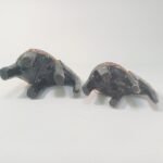 Διακοσμητικοί ελέφαντες από Papier Mache και χάντρες (2 τεμάχια) - Image 4