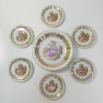 Πορσελάνινο σετ πιάτων Winterling Bavaria Germany "Fragonard" (7 τεμάχια, μέσα 20ού αιώνα)