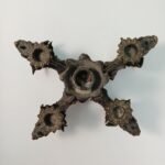 Ορειχάλκινο Κινεζικό κηροπήγιo με 4 Foo Dogs - Image 3