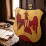 Θυρεός με το έμβλημα του Μπούργκενλαντ (Burgenland), ανατολικό κρατίδιο της Αυστρίας, ξύλινος - Image 5
