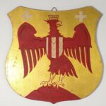 Θυρεός με το έμβλημα του Μπούργκενλαντ (Burgenland), ανατολικό κρατίδιο της Αυστρίας, ξύλινος