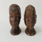 Ξύλινες Αφρικανικές προτομές (σετ 2 τεμαχίων)