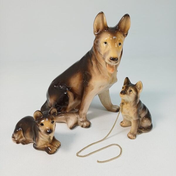 Πορσελάνινο σετ σκυλιών Γερμανικών ποιμενικών (3 τεμάχια) (Japan)