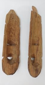 Αφρικανικές ξύλινες μάσκες τοίχου (2 τεμάχια) - Image 2