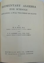 "Elementary Algebra" H. S. Hall και S. R. Knight (1954) - Image 2