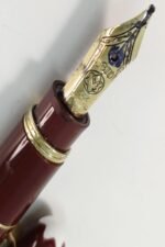 Πένα Montblanc "Meisterstück" Germany 14 Κ (585) μπορντό- χρυσό - Image 5