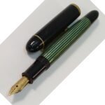 Πένα "Pelikan 140 Germany" (πράσινο ριγέ- μαύρο-χρυσό 585 / 14 C)
