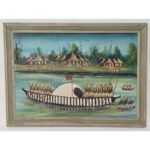 Πίνακας ζωγραφικής ελαιογραφία Αφρικανικού θέματος "MPINDA"