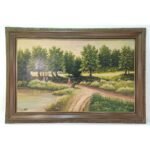 Ελαιογραφία σε ξύλο με υπογραφή "Π. Πιλάτος"