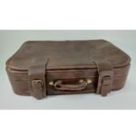 Μεγάλη δερμάτινη βαλίτσα (καφέ)