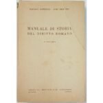"Manuale di Storia del Diritto Romano" Gaetano Scherillo, Aldo Dell'Oro (1950)