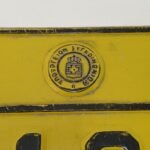 Vintage ζευγάρι πινακίδων μηχανημάτων έργων (ΙΧ- ΜΕ) Υπουργείο Συγκοινωνιών- Βασίλειον της Ελλάδος - Image 2